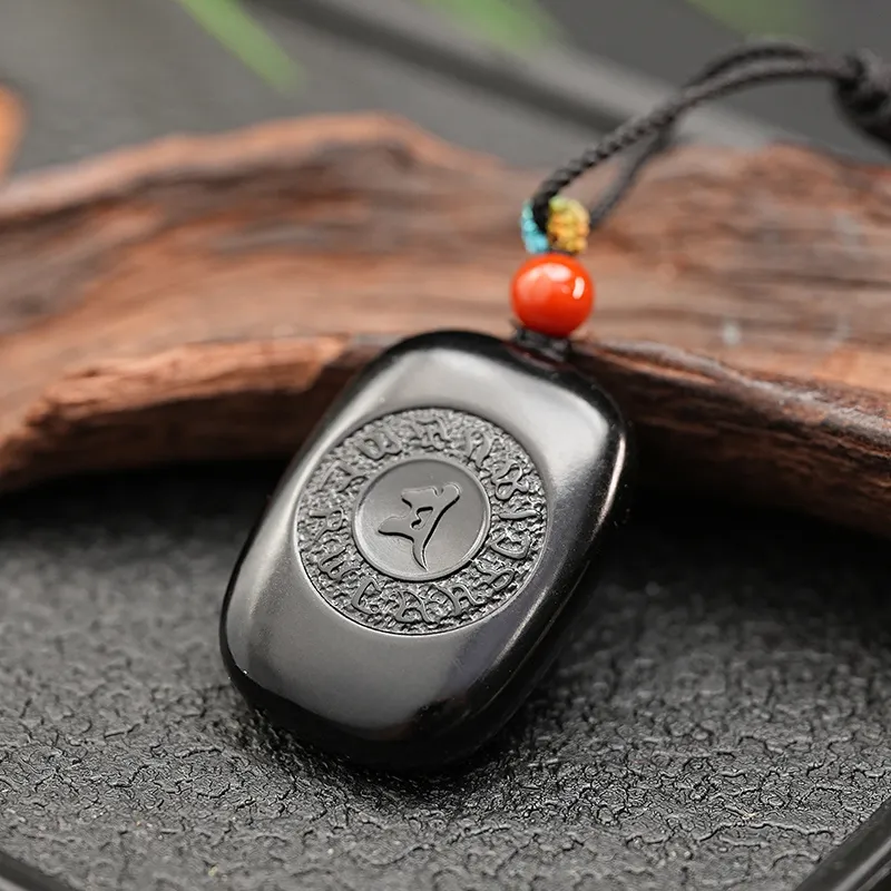 FANHAOGANG JADE Inkstone Necklaces Men's-2