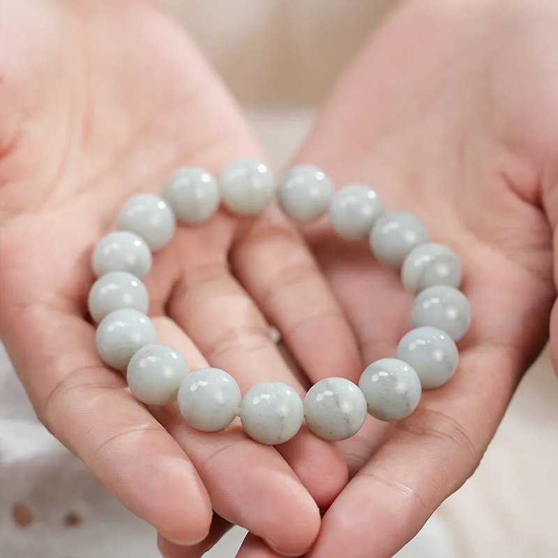 FANHAOGANG JADE Hetian Jade Bracelets Blue And White Unisex-6