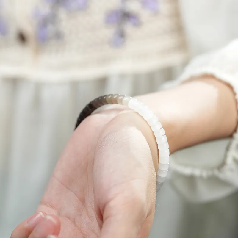 FANHAOGANG JADE Hetian Jade Bracelets Smoky Purple Women's-4