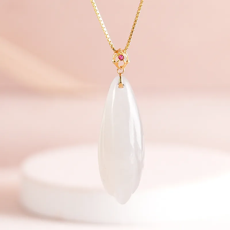 FANHAOGANG JADE Hetian Jade Necklaces White Jade Women's-3