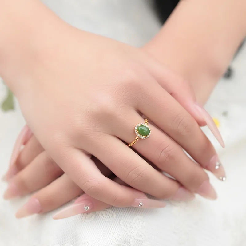 FANHAOGANG JADE Rings Jasper Women's-2