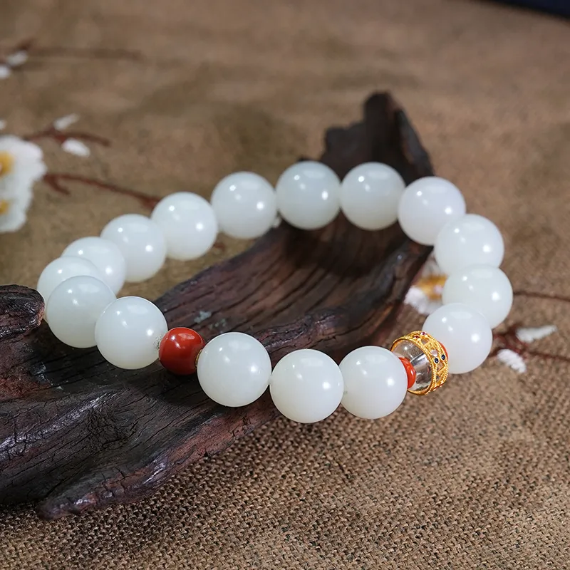 FANHAOGANG JADE Hetian Jade Bracelets White Jade Women's-1