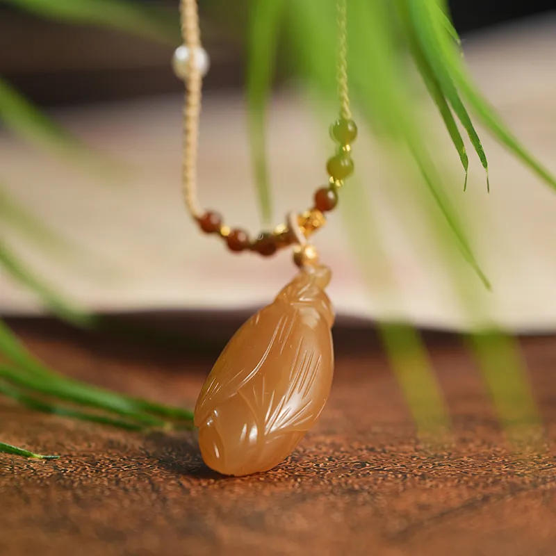 FANHAOGANG JADE Hetian Jade Pendants Sugar Jade Women's-4