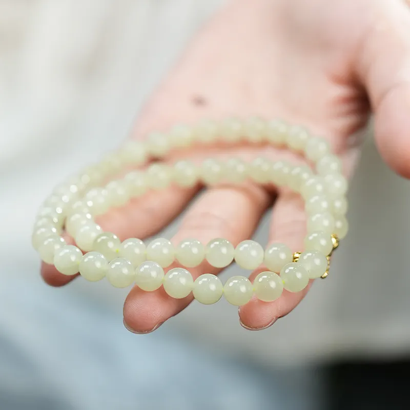 FANHAOGANG JADE Hetian Jade Necklaces Green Jade Women's-5