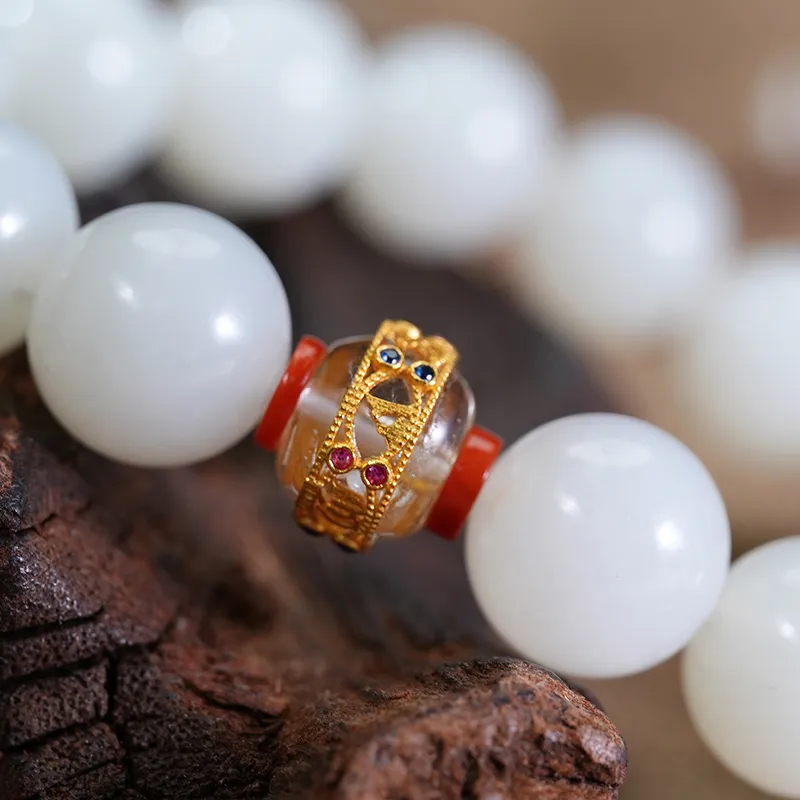 FANHAOGANG JADE Hetian Jade Bracelets White Jade Women's-2