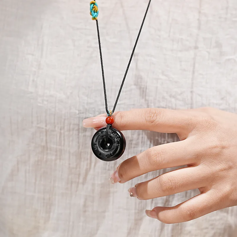 FANHAOGANG JADE Inkstone Necklaces Men's-5