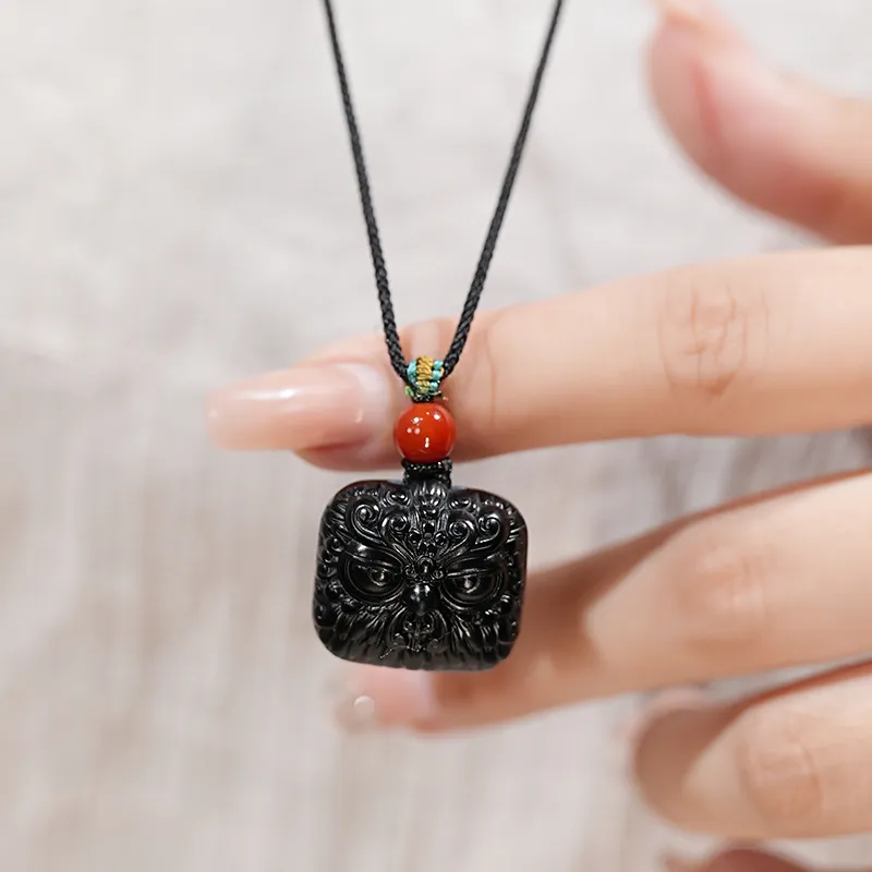 FANHAOGANG JADE Inkstone Necklaces Men's-5