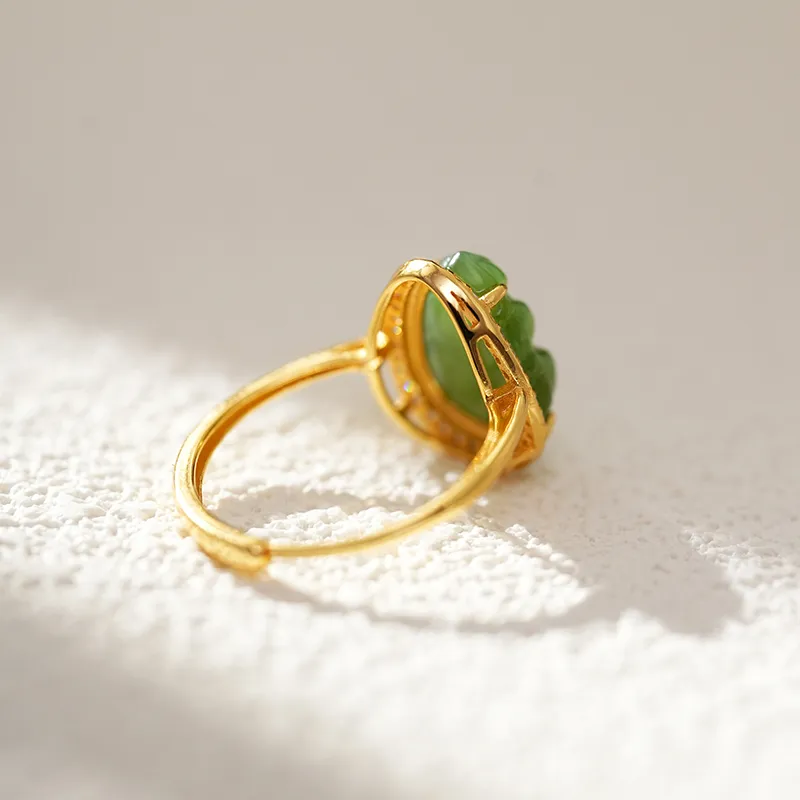 FANHAOGANG JADE Hetian Jade Rings Jasper Women's-2