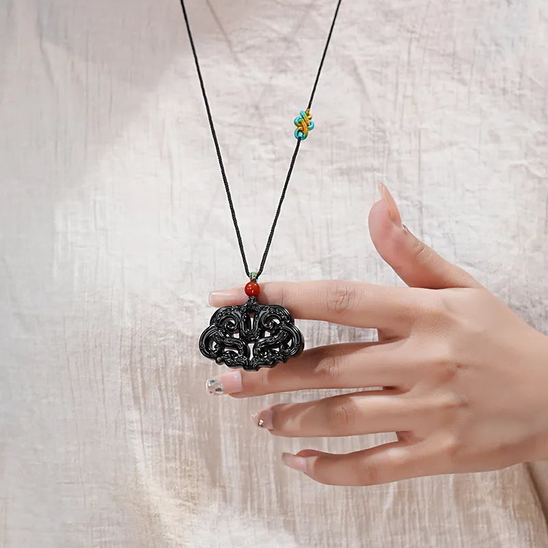 FANHAOGANG JADE Inkstone Necklaces Men's-6