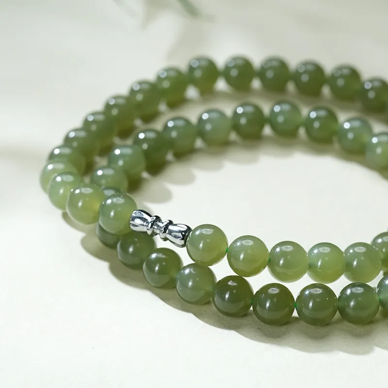 FANHAOGANG JADE Hetian Jade Necklaces Green Jade Women's-6