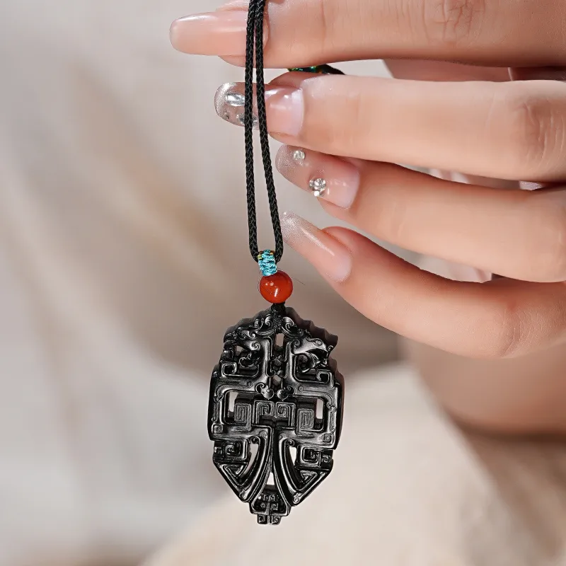 FANHAOGANG JADE Inkstone Necklaces Men's-2