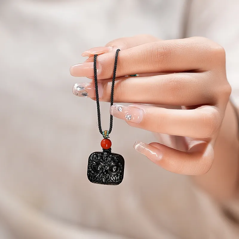 FANHAOGANG JADE Inkstone Necklaces Men's-3