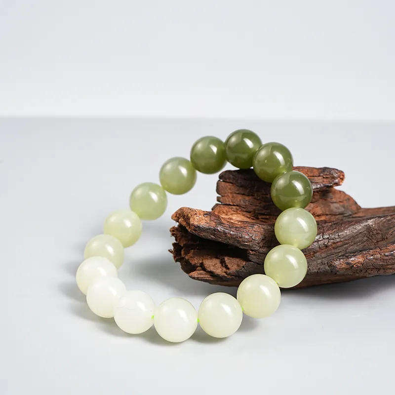 FANHAOGANG JADE Bracelets White Jade/Pale Greenish White Jade Unisex-3