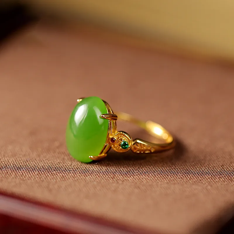 FANHAOGANG JADE Hetian Jade Rings Jasper Women's-1