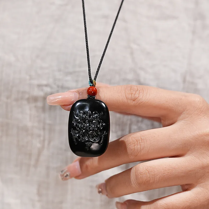 FANHAOGANG JADE Inkstone Necklaces Men's-4