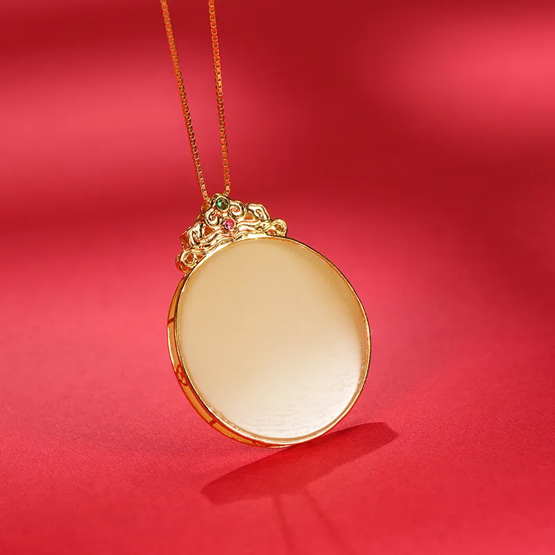 FANHAOGANG JADE Hetian Jade Necklaces Green Jade Women's-4