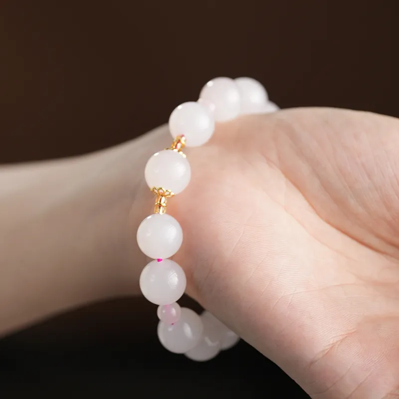 FANHAOGANG JADE Hetian Jade Bracelets Dusty Pink Women's-6