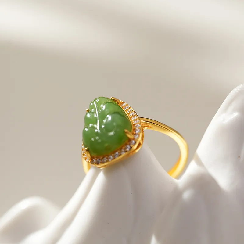 FANHAOGANG JADE Hetian Jade Rings Jasper Women's-4