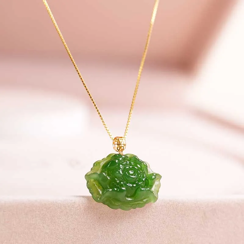 FANHAOGANG JADE Hetian Jade Necklaces Jasper Women's-2