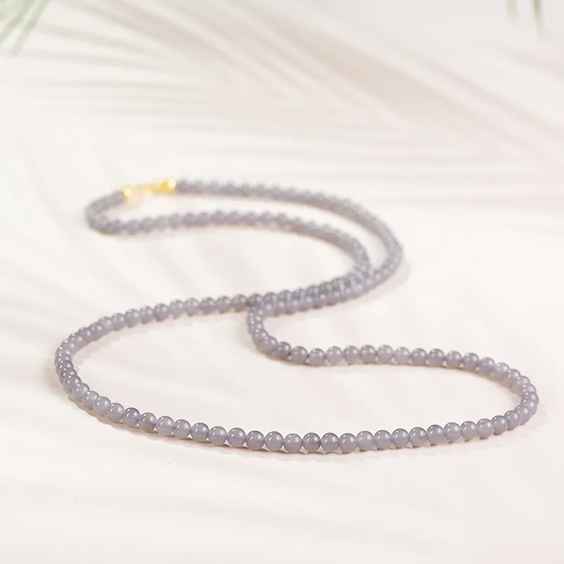 FANHAOGANG JADE Hetian Jade Necklaces Smoky Purple Women's-2
