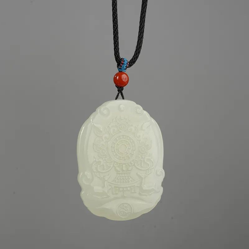 FANHAOGANG JADE Hetian Jade Necklaces White Jade/Pale Greenish White Jade Women's-1