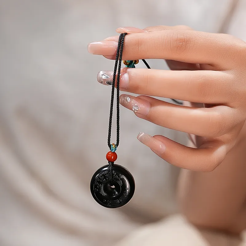 FANHAOGANG JADE Inkstone Necklaces Men's-3