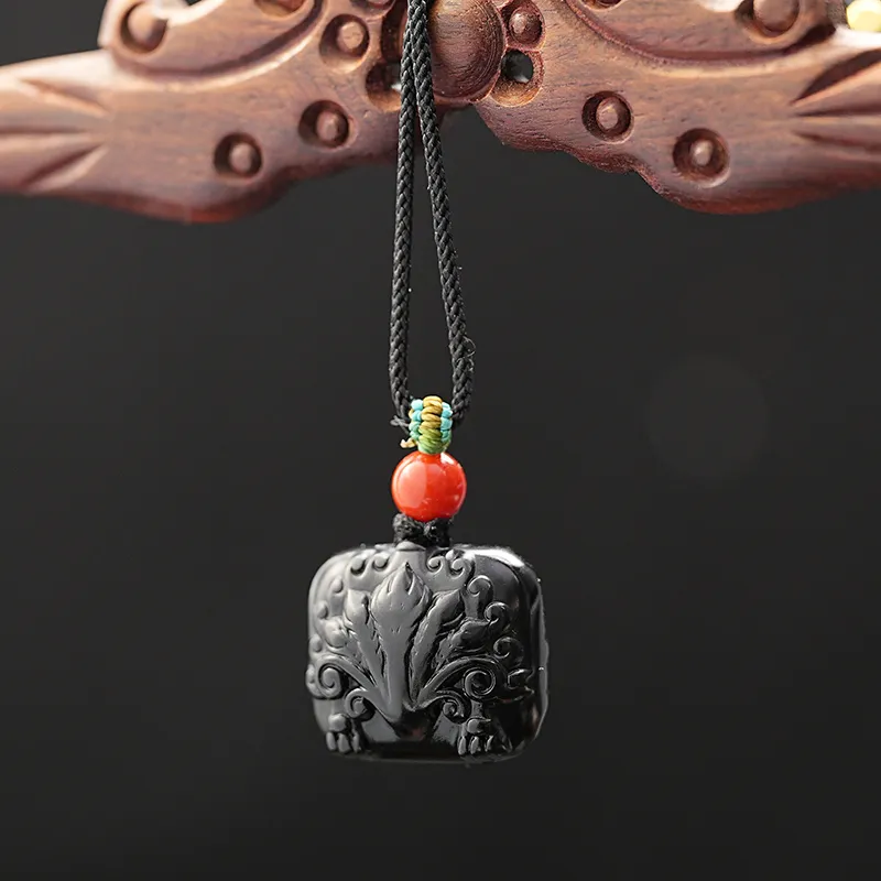 FANHAOGANG JADE Inkstone Necklaces Men's-2