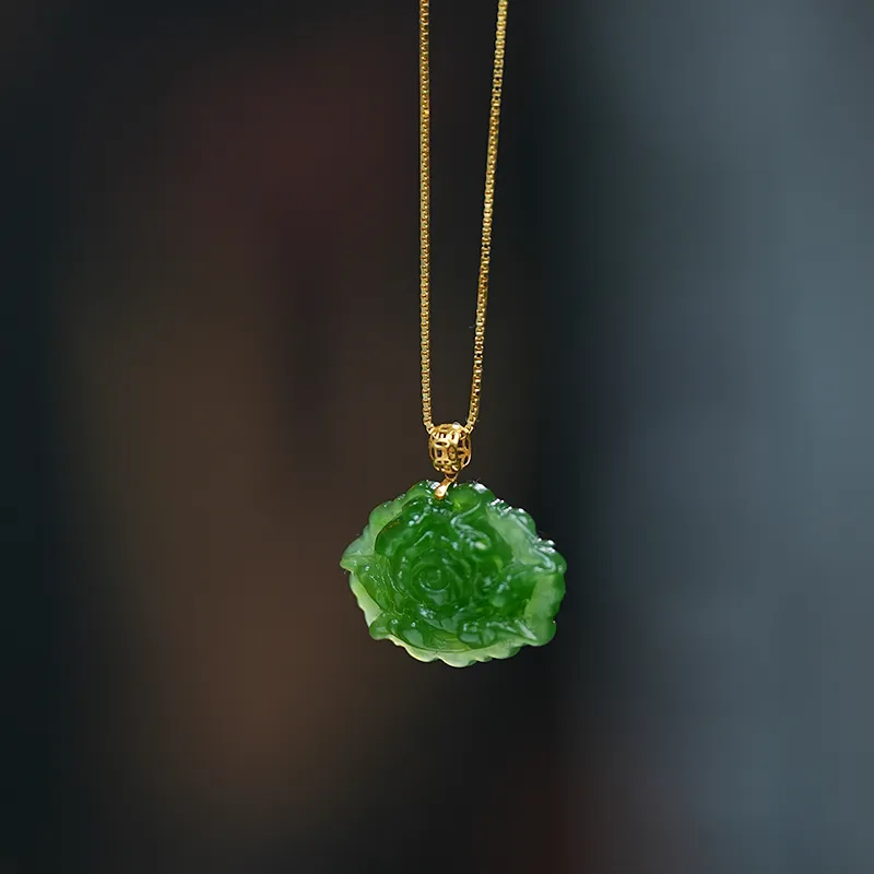FANHAOGANG JADE Hetian Jade Necklaces Jasper Women's-3