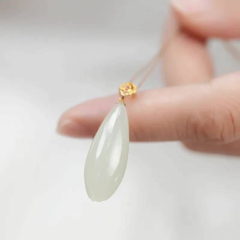 FANHAOGANG JADE Hetian Jade Necklaces White Jade Women's-1