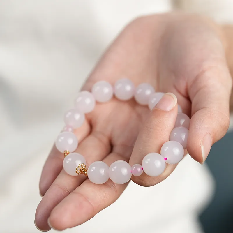 FANHAOGANG JADE Hetian Jade Bracelets Dusty Pink Women's-4