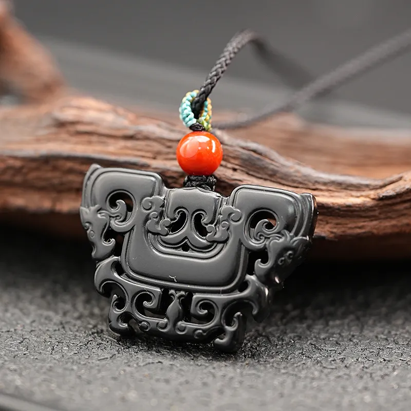 FANHAOGANG JADE Inkstone Necklaces Men's-4