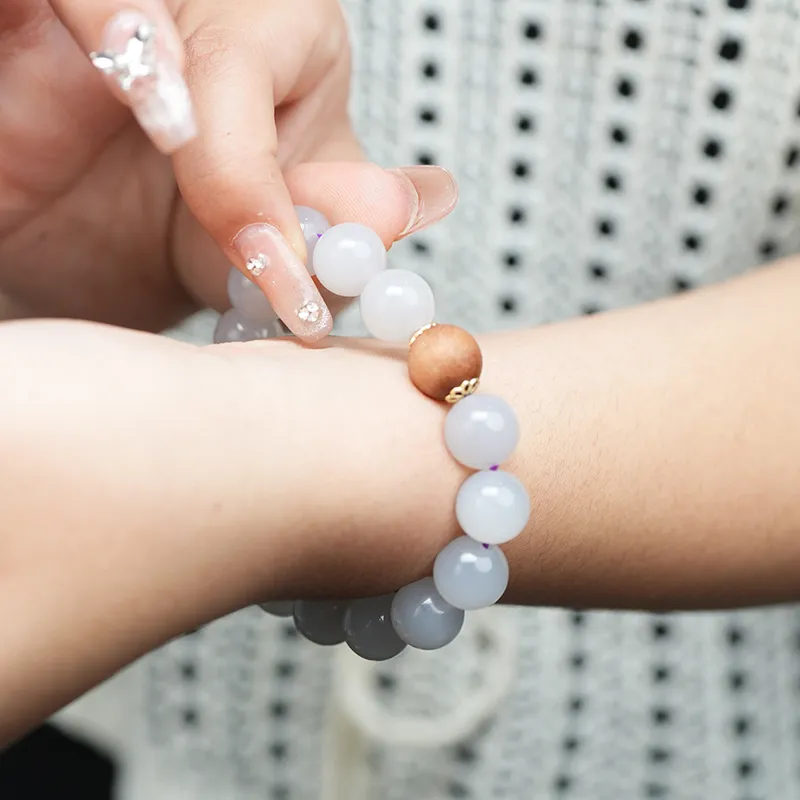 FANHAOGANG JADE Hetian Jade Bracelets Smoky Purple Women's-6