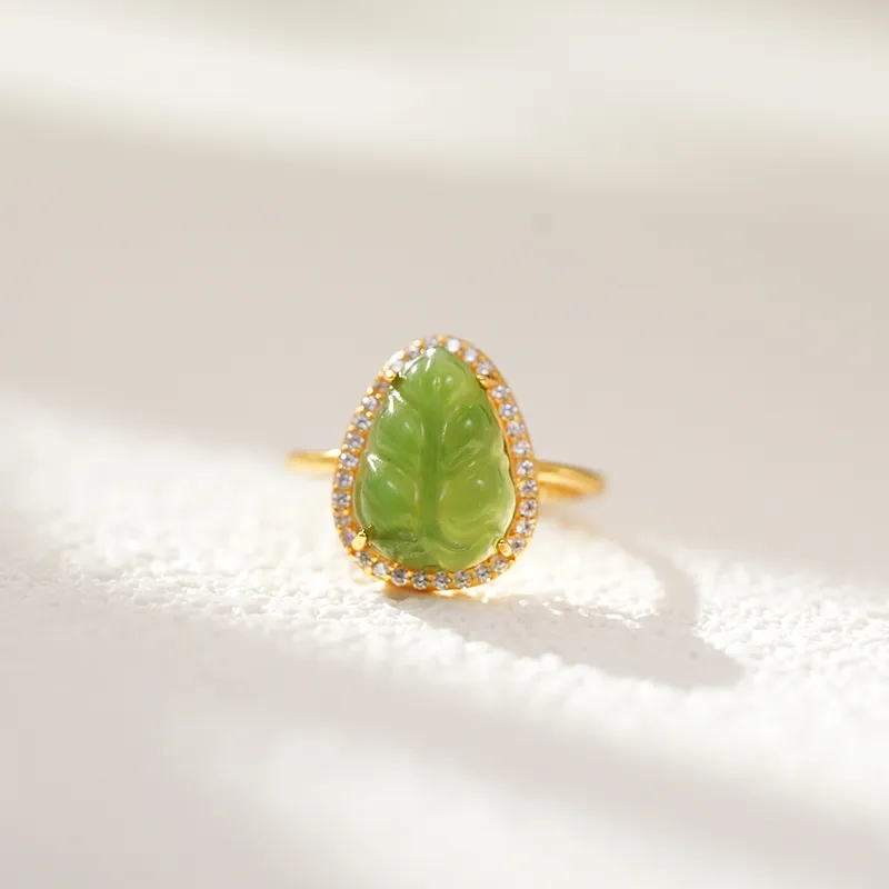 FANHAOGANG JADE Hetian Jade Rings Jasper Women's-3