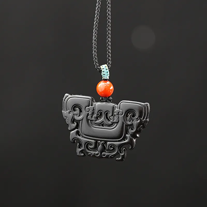 FANHAOGANG JADE Inkstone Necklaces Men's-3