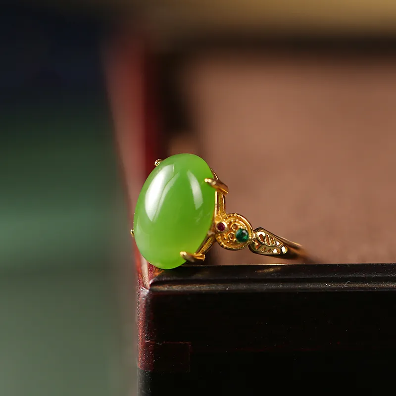 FANHAOGANG JADE Hetian Jade Rings Jasper Women's-2