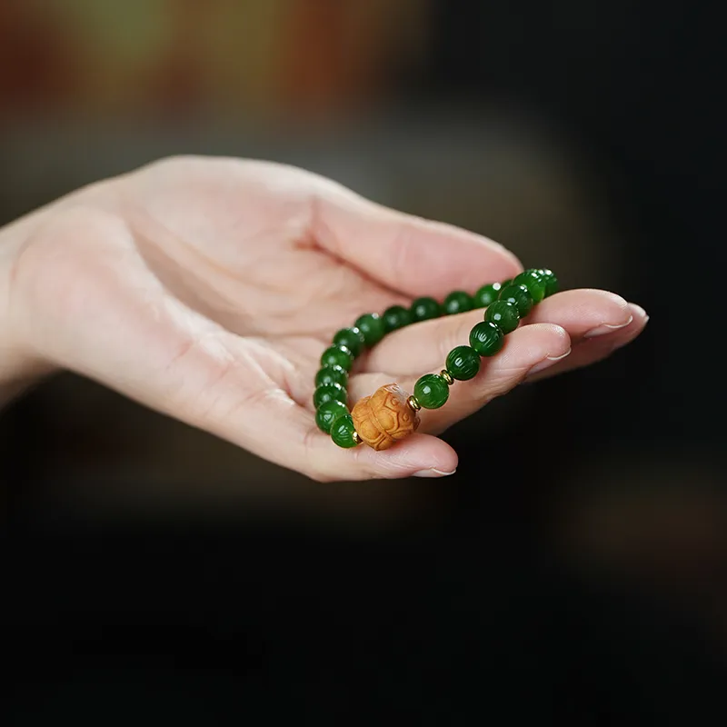 FANHAOGANG JADE Hetian Jade Bracelets Jasper Unisex-5
