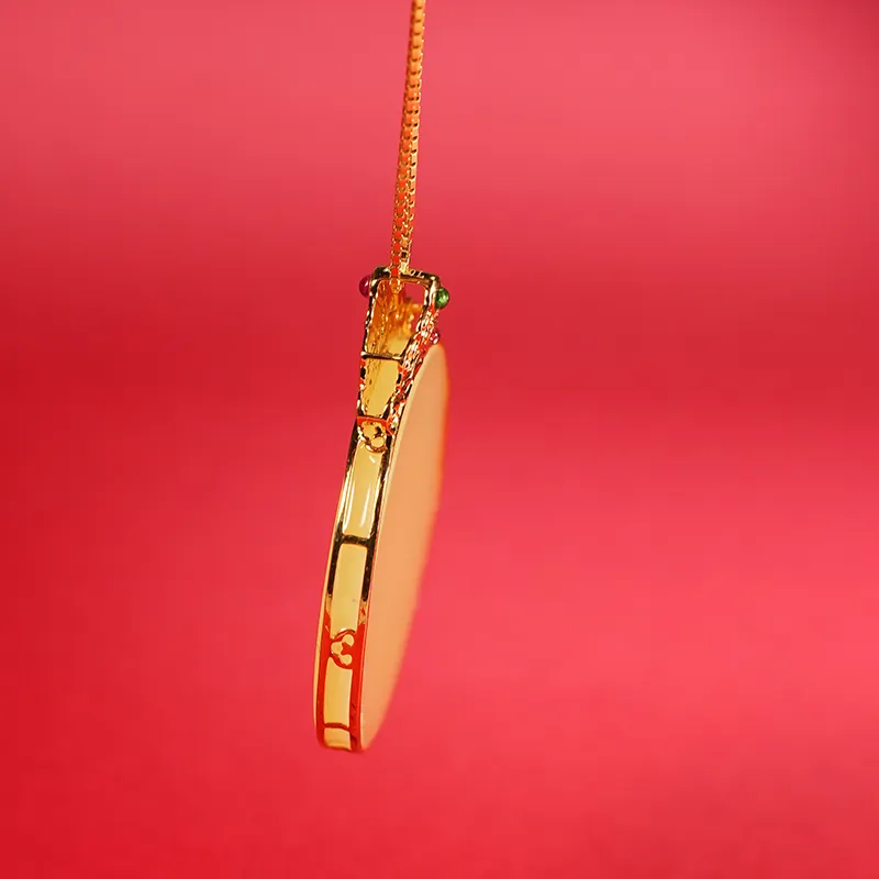 FANHAOGANG JADE Hetian Jade Necklaces Green Jade Women's-5