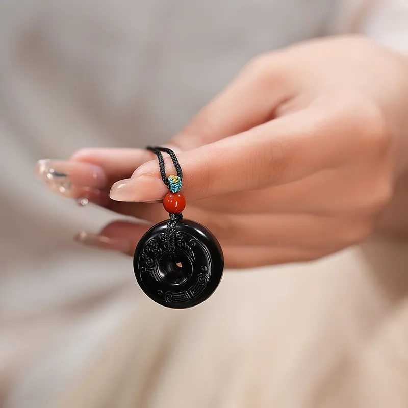 FANHAOGANG JADE Inkstone Necklaces Men's-4