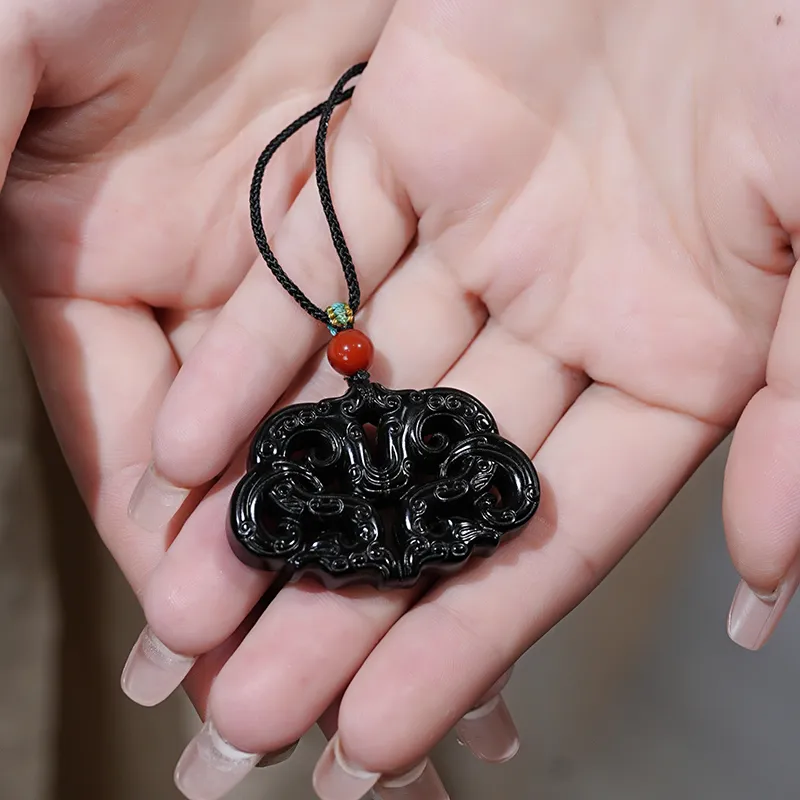 FANHAOGANG JADE Inkstone Necklaces Men's-5
