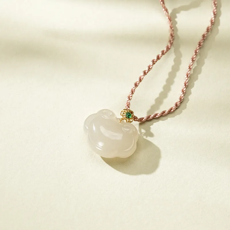 FANHAOGANG JADE Hetian Jade Pendants Dusty Pink Women's-5