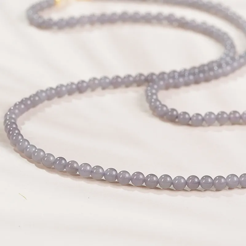 FANHAOGANG JADE Hetian Jade Necklaces Smoky Purple Women's-3