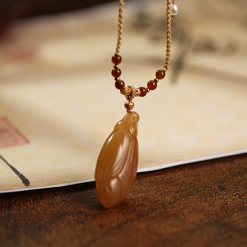 FANHAOGANG JADE Hetian Jade Pendants Sugar Jade Women's-2