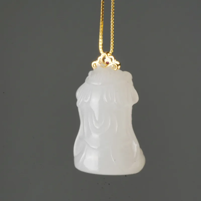 FANHAOGANG JADE Hetian Jade Necklaces White Jade Unisex-4