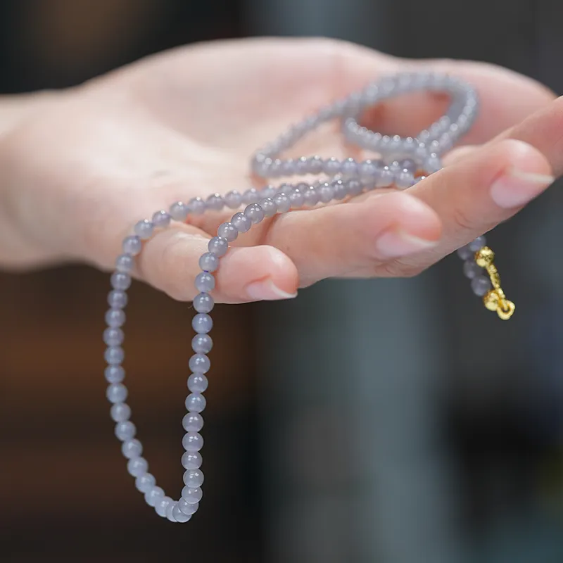 FANHAOGANG JADE Hetian Jade Necklaces Smoky Purple Women's-6