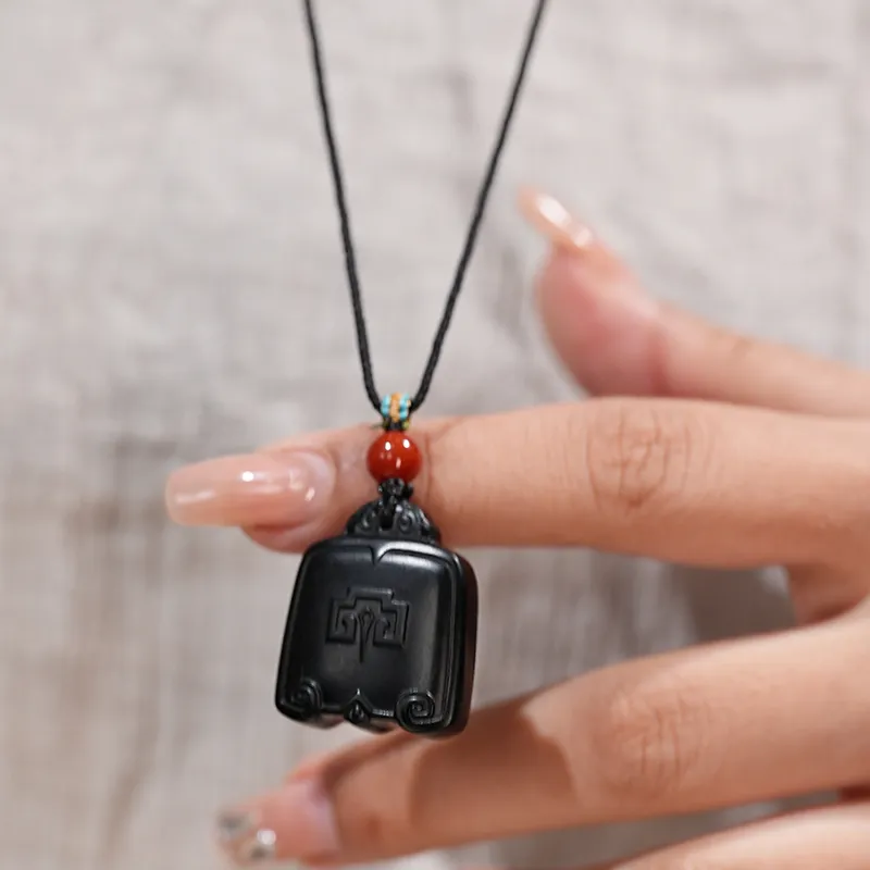 FANHAOGANG JADE Inkstone Necklaces Men's-4