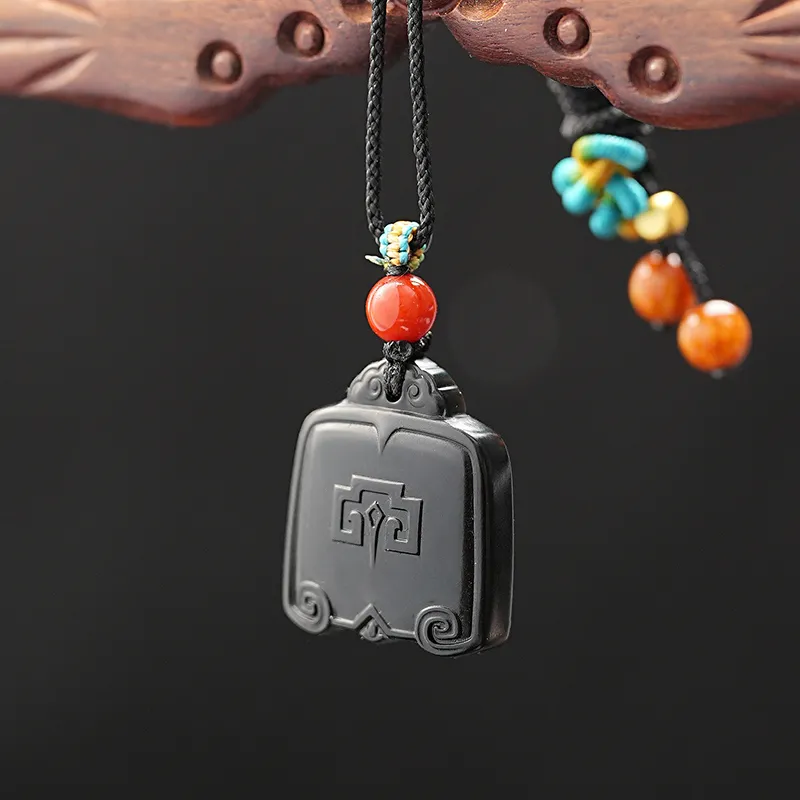FANHAOGANG JADE Inkstone Necklaces Men's-2