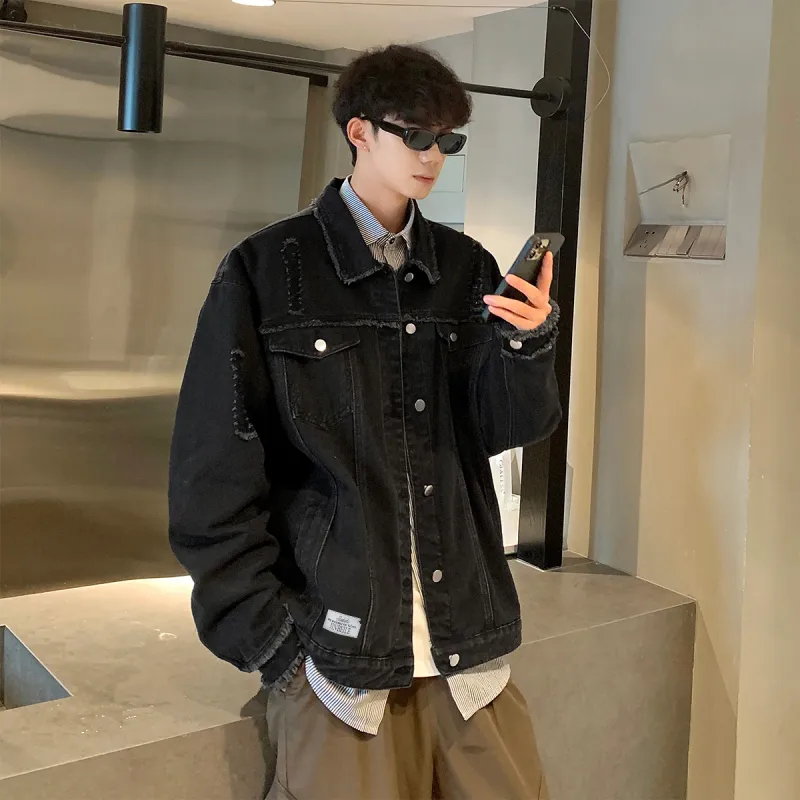 JINBEILE Denim Jackets Unisex-13