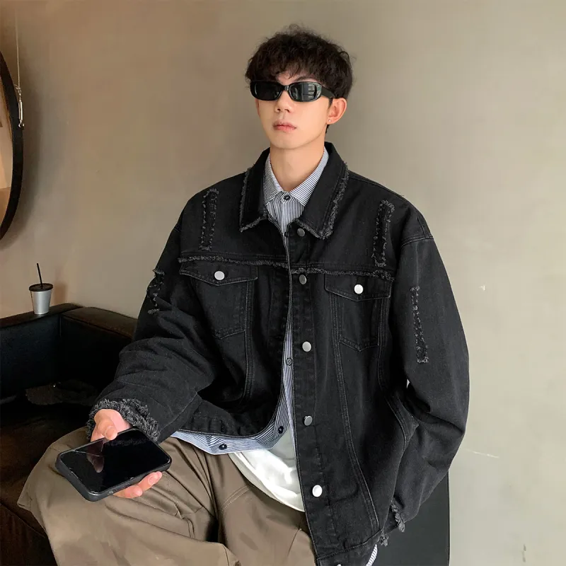 JINBEILE Denim Jackets Unisex-12