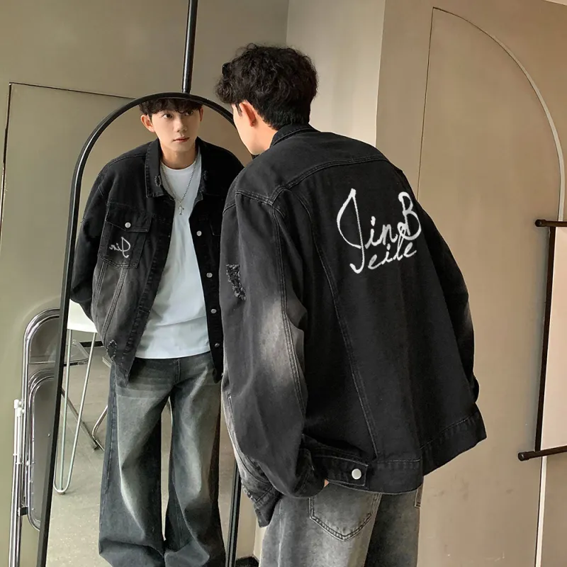 JINBEILE Denim Jackets Unisex-4
