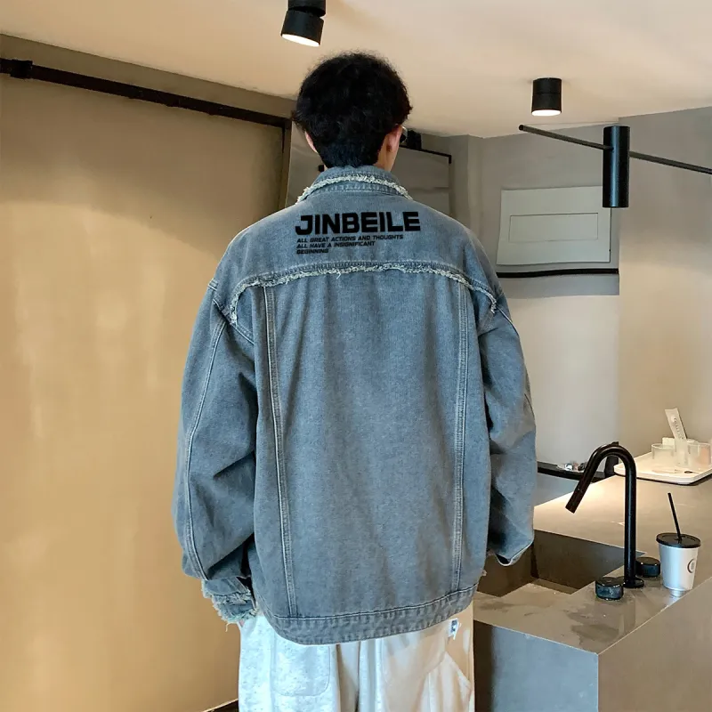 JINBEILE Denim Jackets Unisex-4